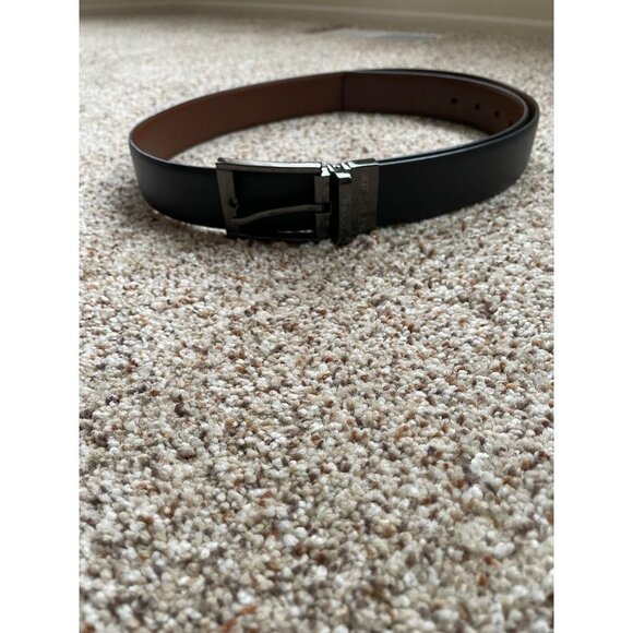 Perry Ellis Belt Size 38 Brown Faux Leather - Picture 5 of 9